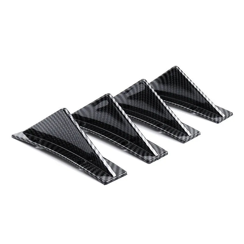 Black triangular ABS plastic rear car spoiler for General Motors models with screws and adhesive