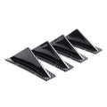 Black triangular ABS plastic rear car spoiler for General Motors models with screws and adhesive