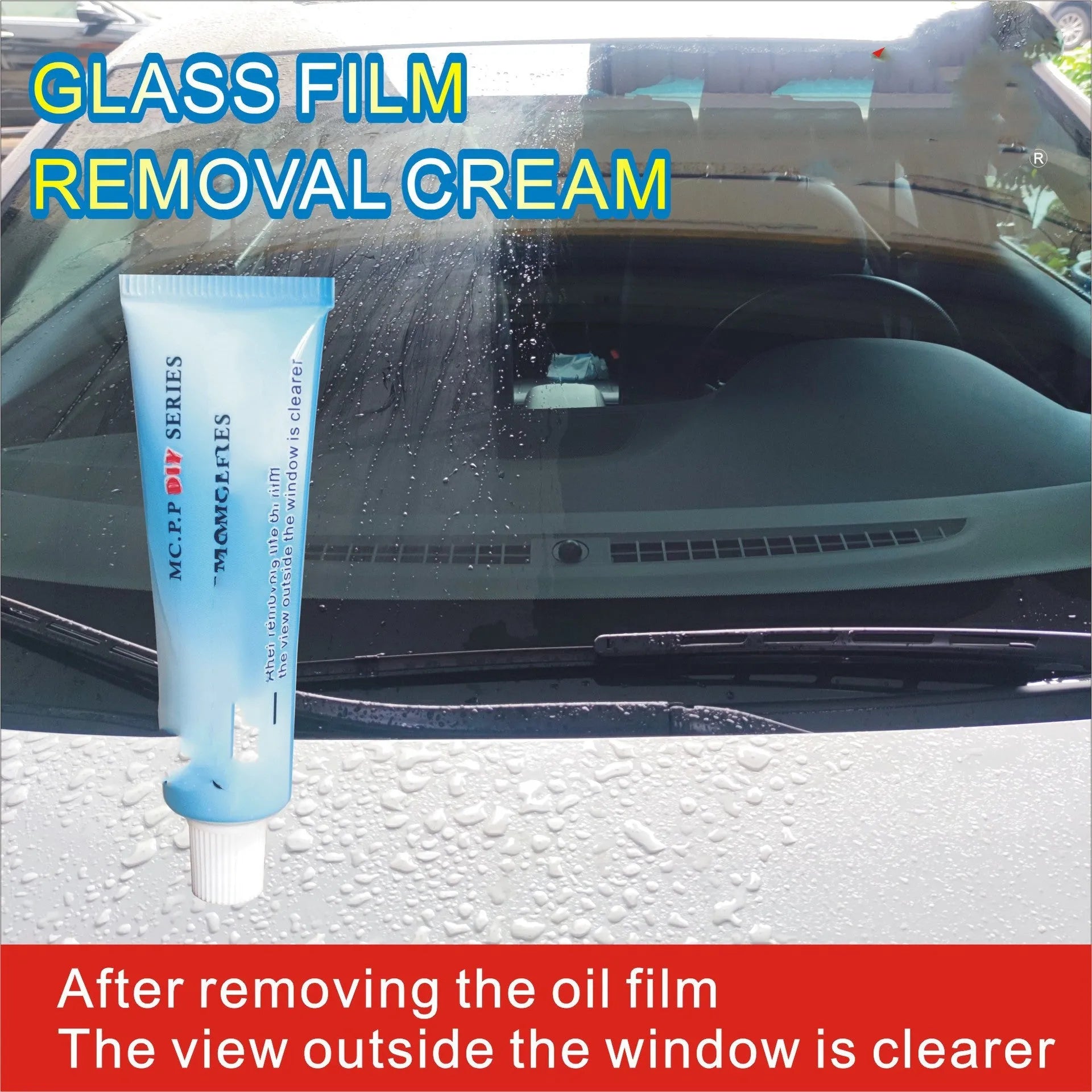15ml automotive glass rainproof agent in white English version bag packaging for vehicle windscreen application
