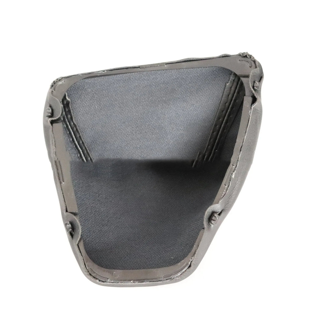 Black PU leather gear dust cover for BMW 3 Series manual gear stick.