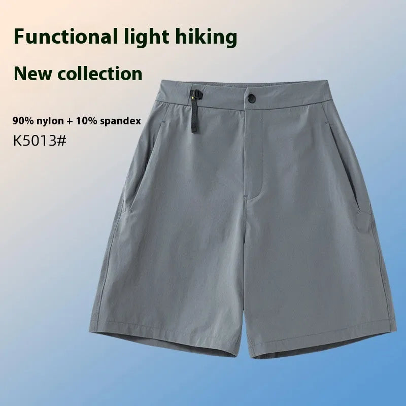 Men's quick-drying sports shorts in Army Green colour with four-sided elastic design