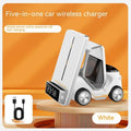 15W three-in-one wireless fast charging bracket in grey, white, yellow, and orange colour options