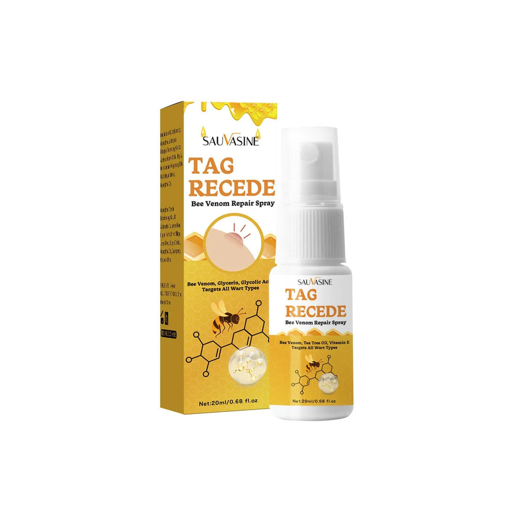 20 ml bottle of Bee Wart Spray skin cream for flesh bumps and moles.