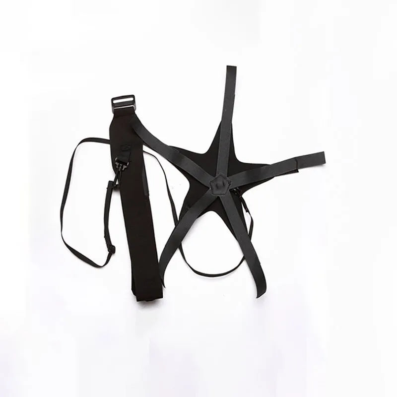 Black football juggling training belt with rotating mechanism for ball control practice