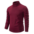 Men's velvet thickening turtleneck sweater in loose fit pullover style, available in multiple colours for autumn and winter
