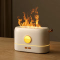 USB desktop humidifier with simulation flame effect and 200ml water tank in black colour