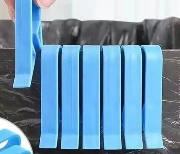 PP plastic non-slip clip for fixing garbage bags to the side of a bin.
