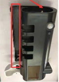 Black smart UV toothbrush steriliser and automatic toothpaste squeezer mounted on a bathroom wall.