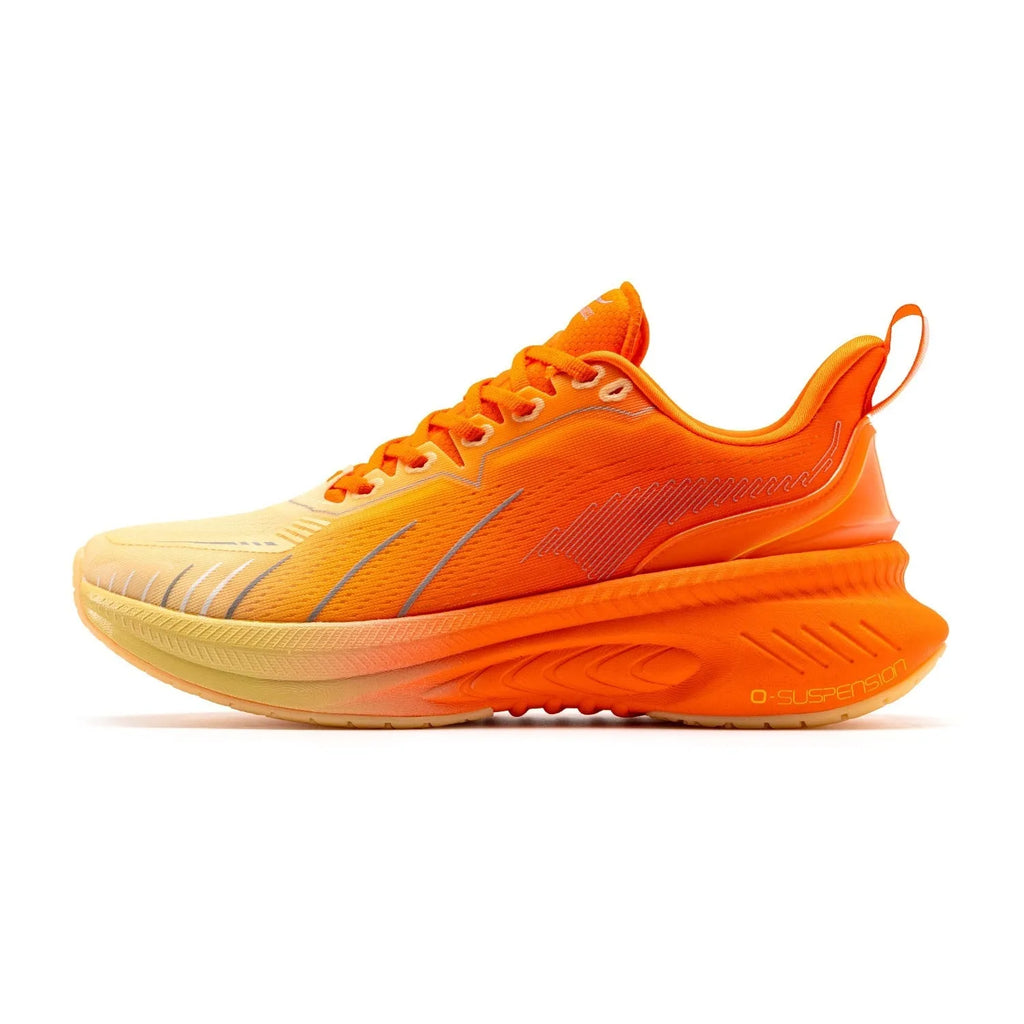 Low-top running shoes with striped pattern, available in multiple colours like black, red, and blue.