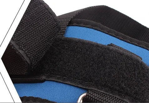 Cotton foot rope ankle strap in black with thickened diving cotton and steel buckle for leg training