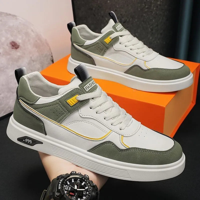 Men's low-top canvas board shoes in black with mesh lining and round toe