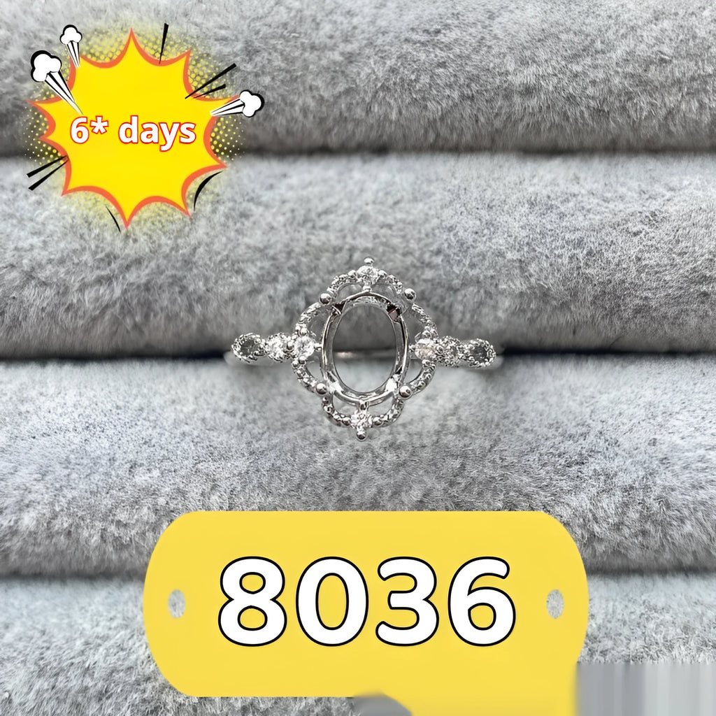 Copper oval denier ring with a 6x8 mm stone and a five-pointed star design.