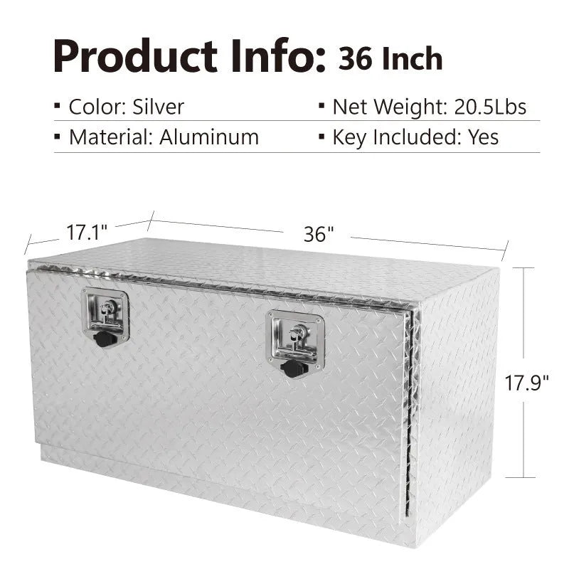 26-inch black aluminium alloy tool case with T-casting construction