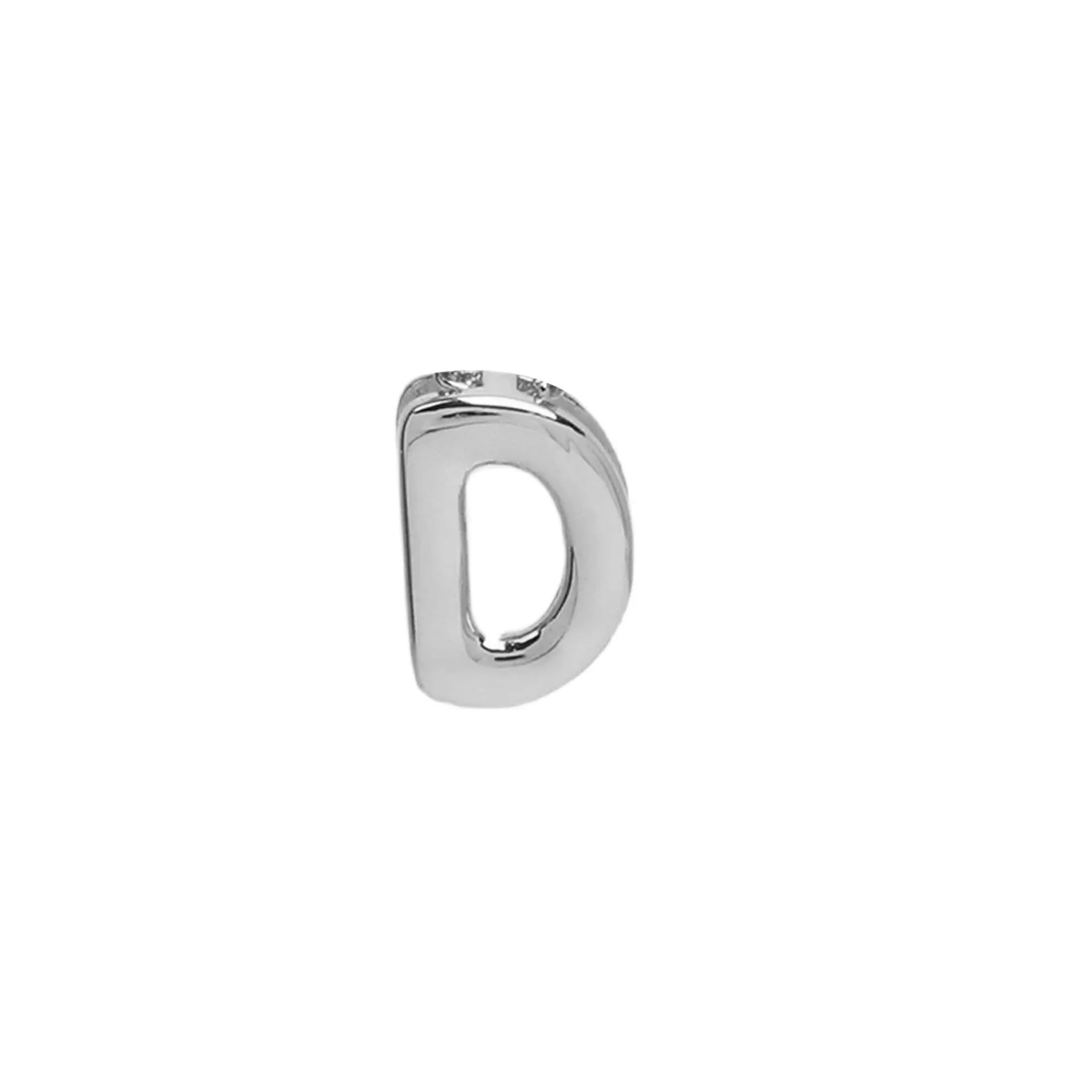 18k brass smooth surface bubble letter bracelet with pendant in gold colour on copper alloy