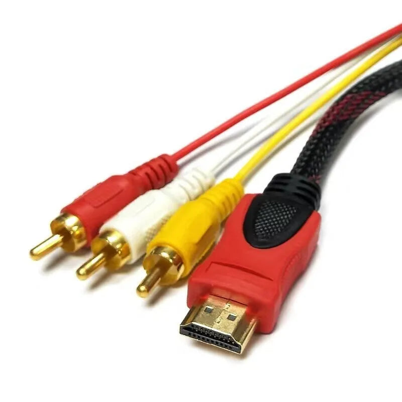 HDMI to AV15 M conversion wire with 1.5 metre cable length and alloy connectors