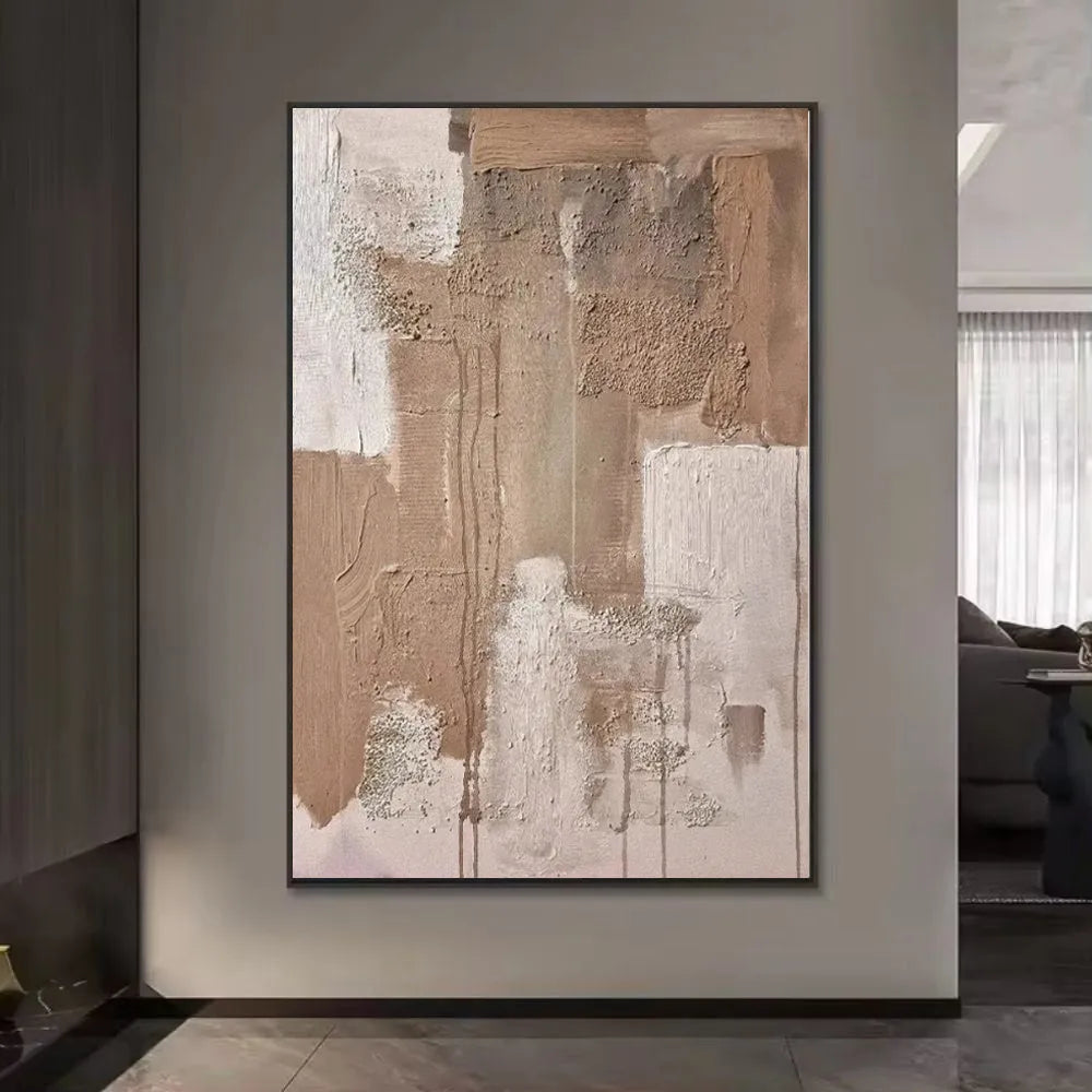 Handmade oil painting canvas wall art abstract modern decor for living room rolled frameless