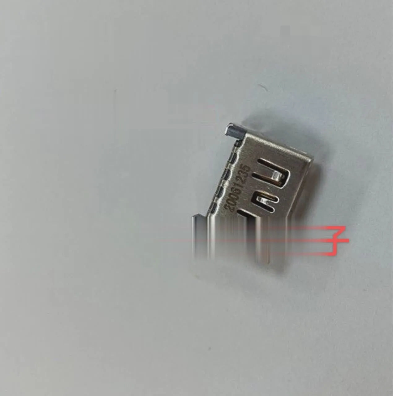 Silver HDMI host socket for gaming machine accessories and console connectivity