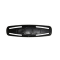 Black nylon PA66 vehicle child safety seat buckle clip measuring 14.5cm by 4cm