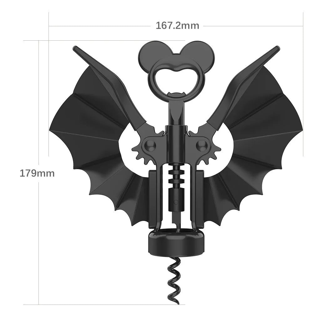 2-in-1 bat bottle opener zinc alloy creative kitchen gadget 179x167.2mm