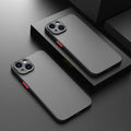 Frosted hard iPhone case with fine hole texture in black, dark green, and blue colours.