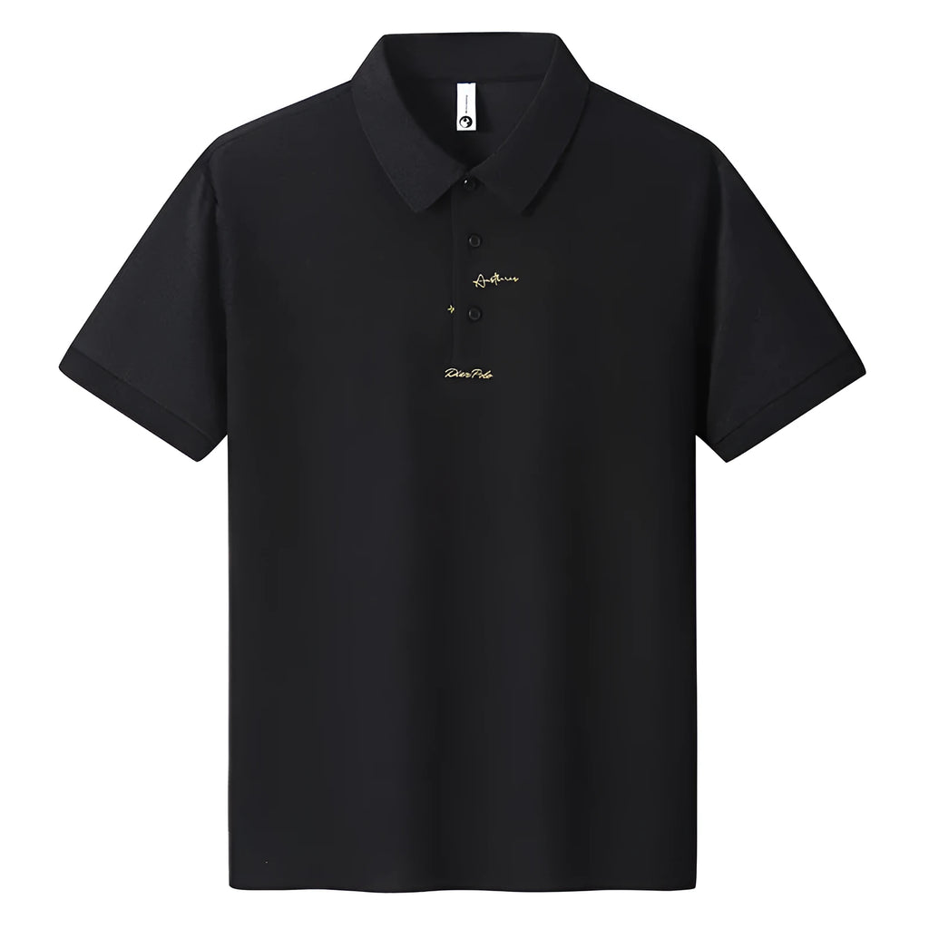 Men's loose casual cotton t-shirt with a letter pattern, shown in multiple colour options.