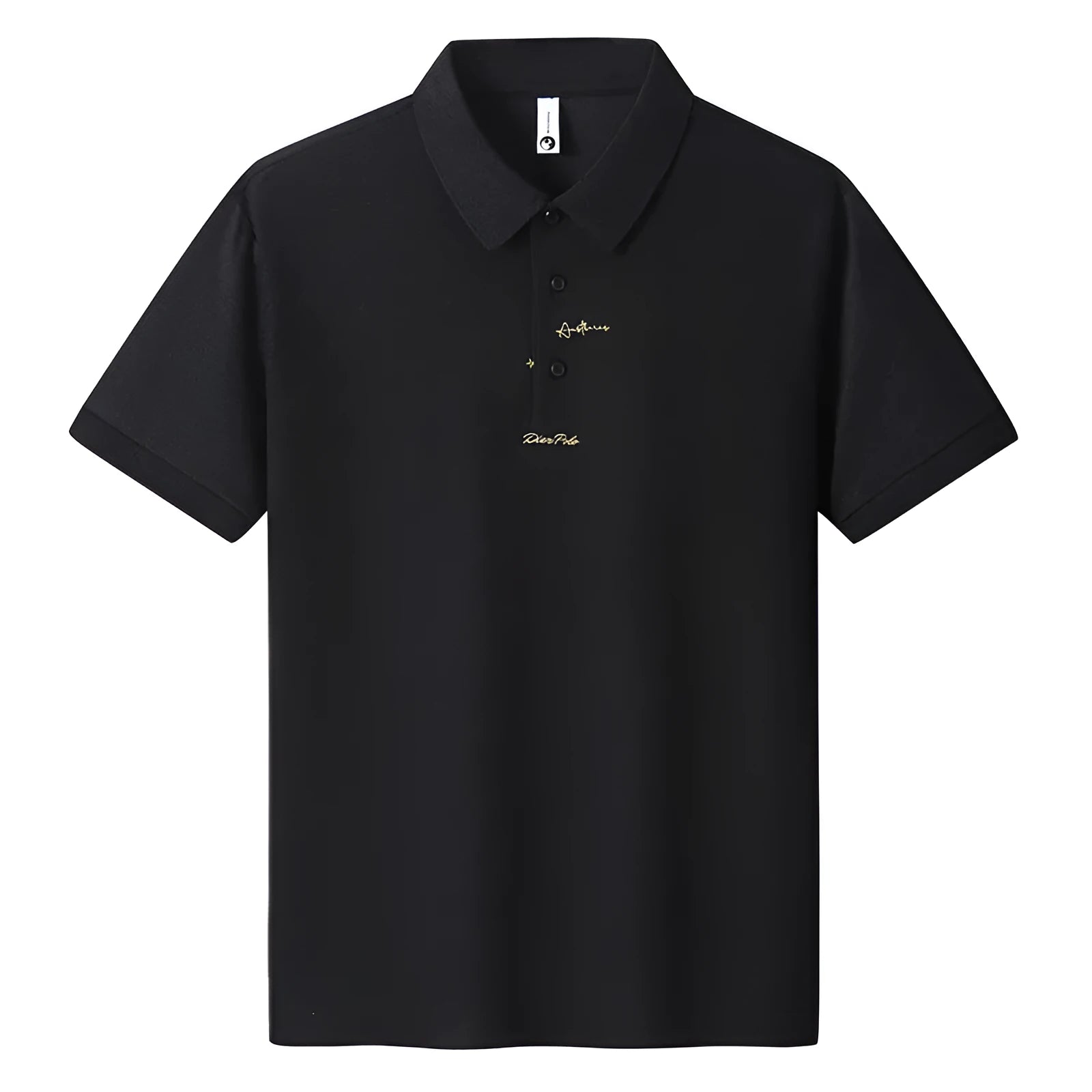 Men's loose casual cotton t-shirt with a letter pattern, shown in multiple colour options.