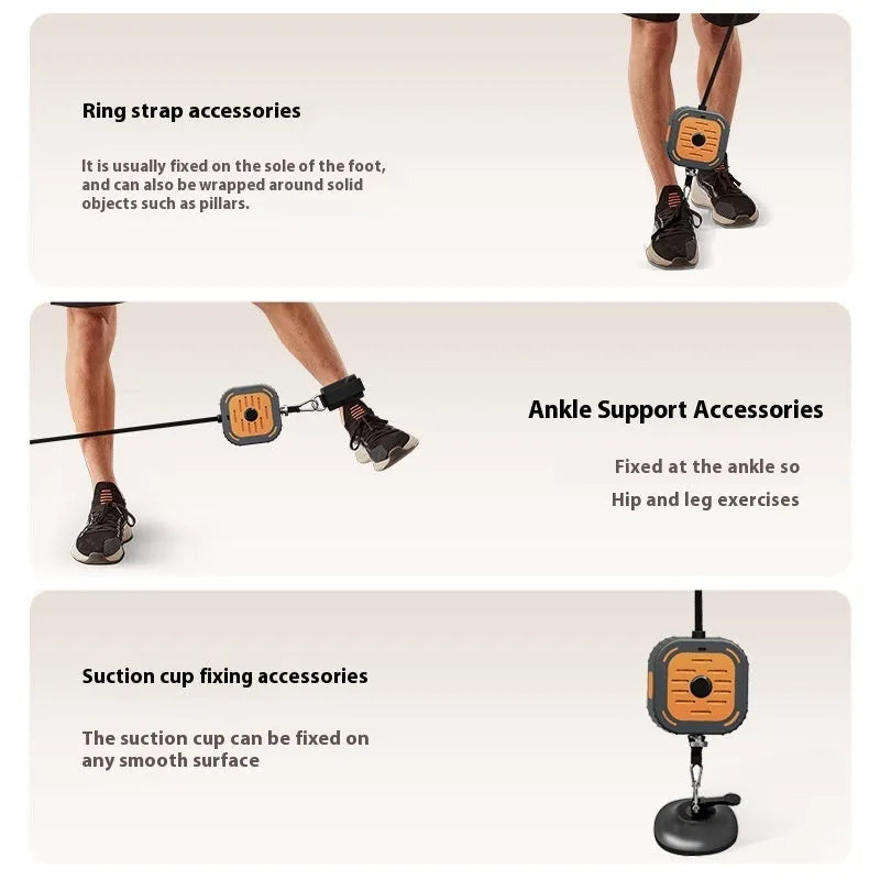 Adjustable power pump chest expander for home strength training in vibrant orange colour