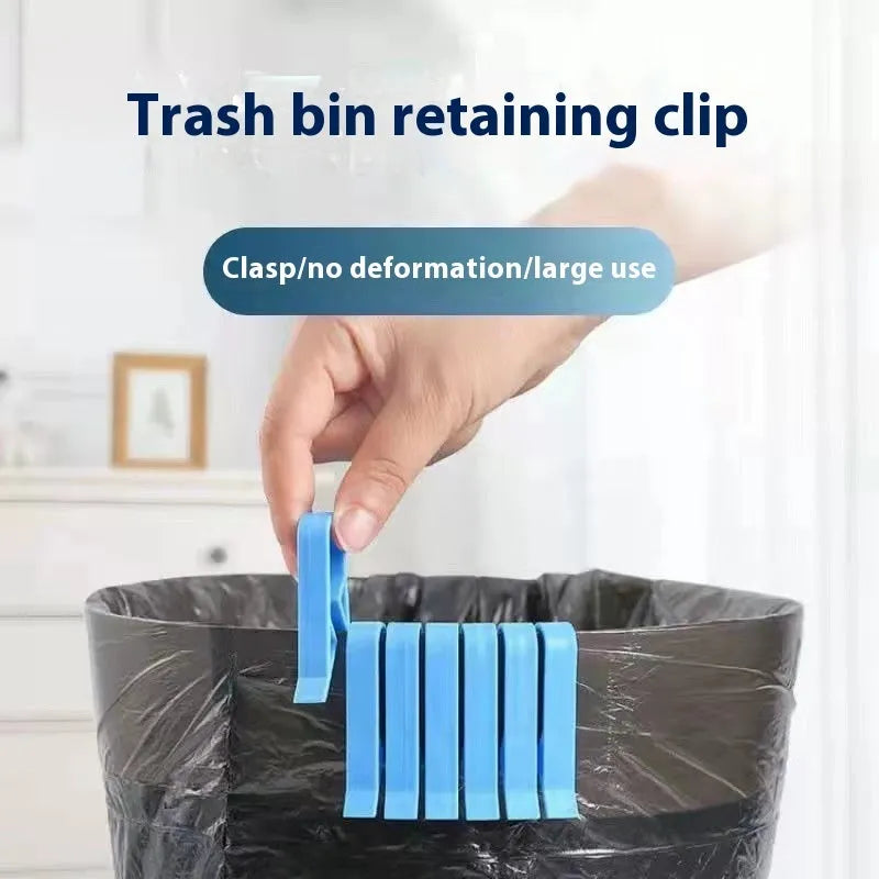 PP plastic non-slip clip for fixing garbage bags to the side of a bin.