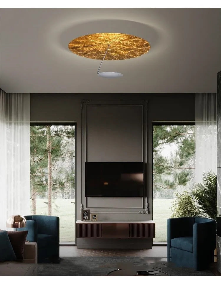 Creative iron art chandelier ceiling lamp in white or white gold colour with a 50cm diameter.