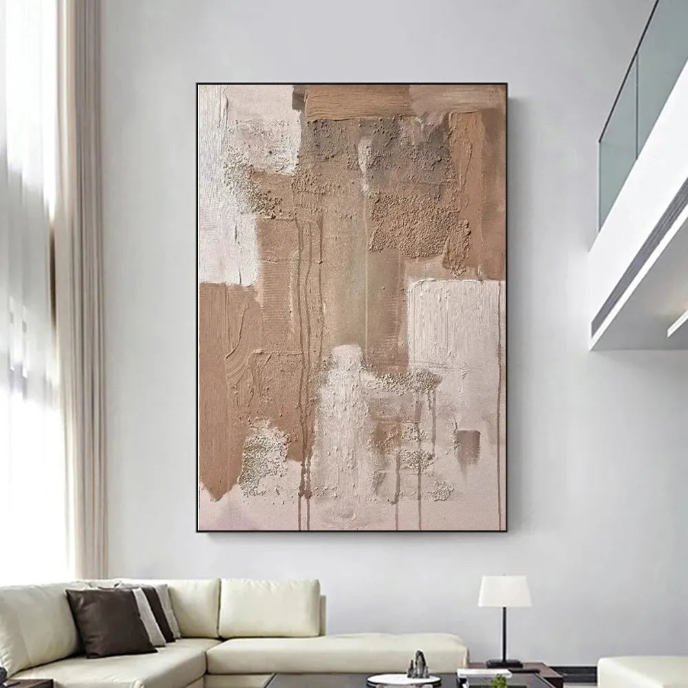 Handmade oil painting canvas wall art abstract modern decor for living room rolled frameless