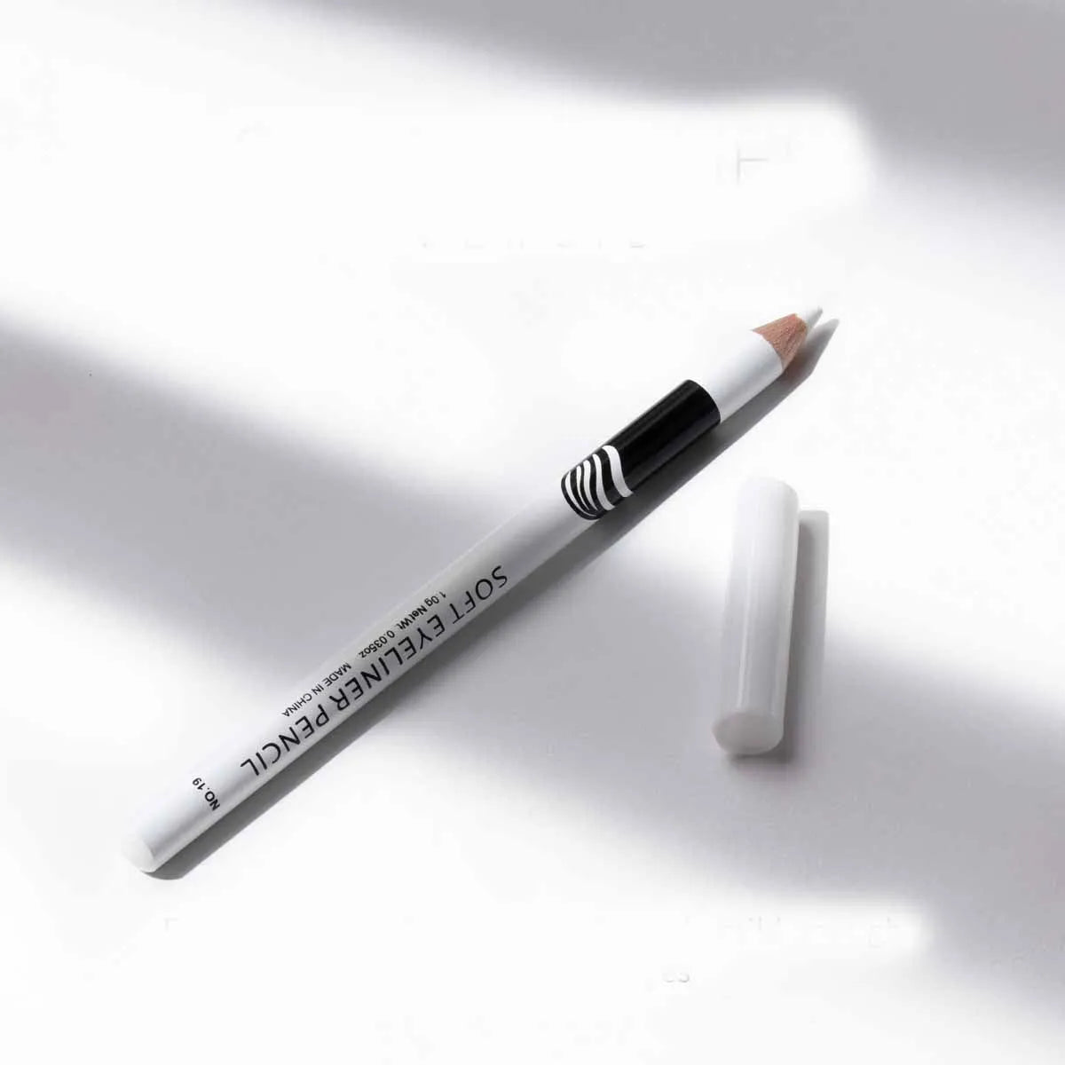 12 white waterproof eyeliner pencils in a box, smooth high gloss eye brightener makeup tools