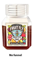 Bottle of SK003 fruit fly bait liquid for use in pest traps.