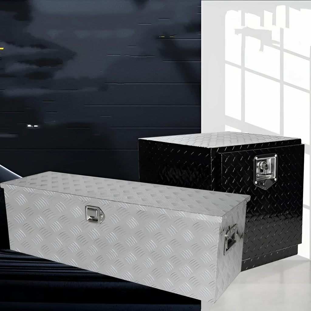 26-inch black aluminium alloy tool case with T-casting construction