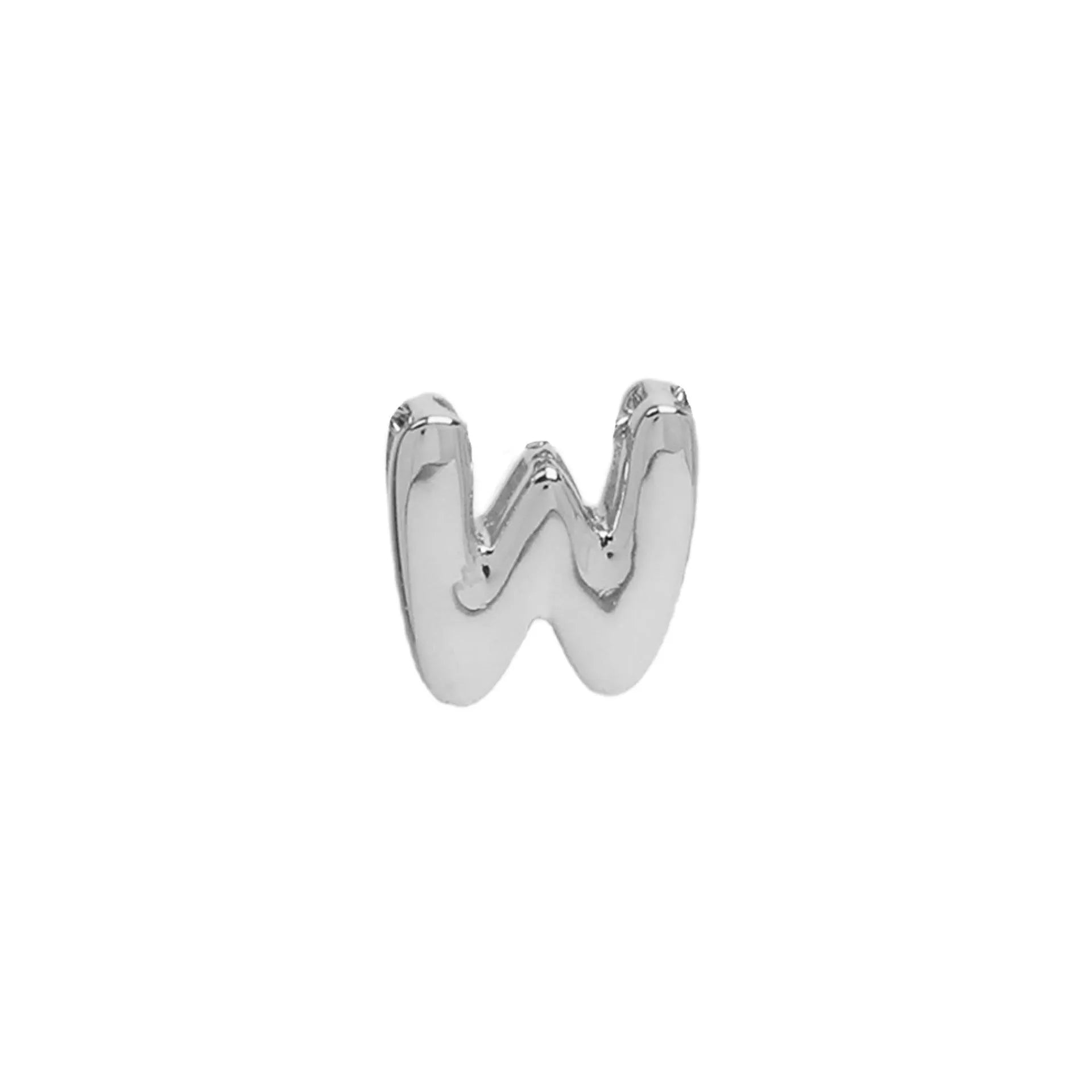 18k brass smooth surface bubble letter bracelet with pendant in gold colour on copper alloy