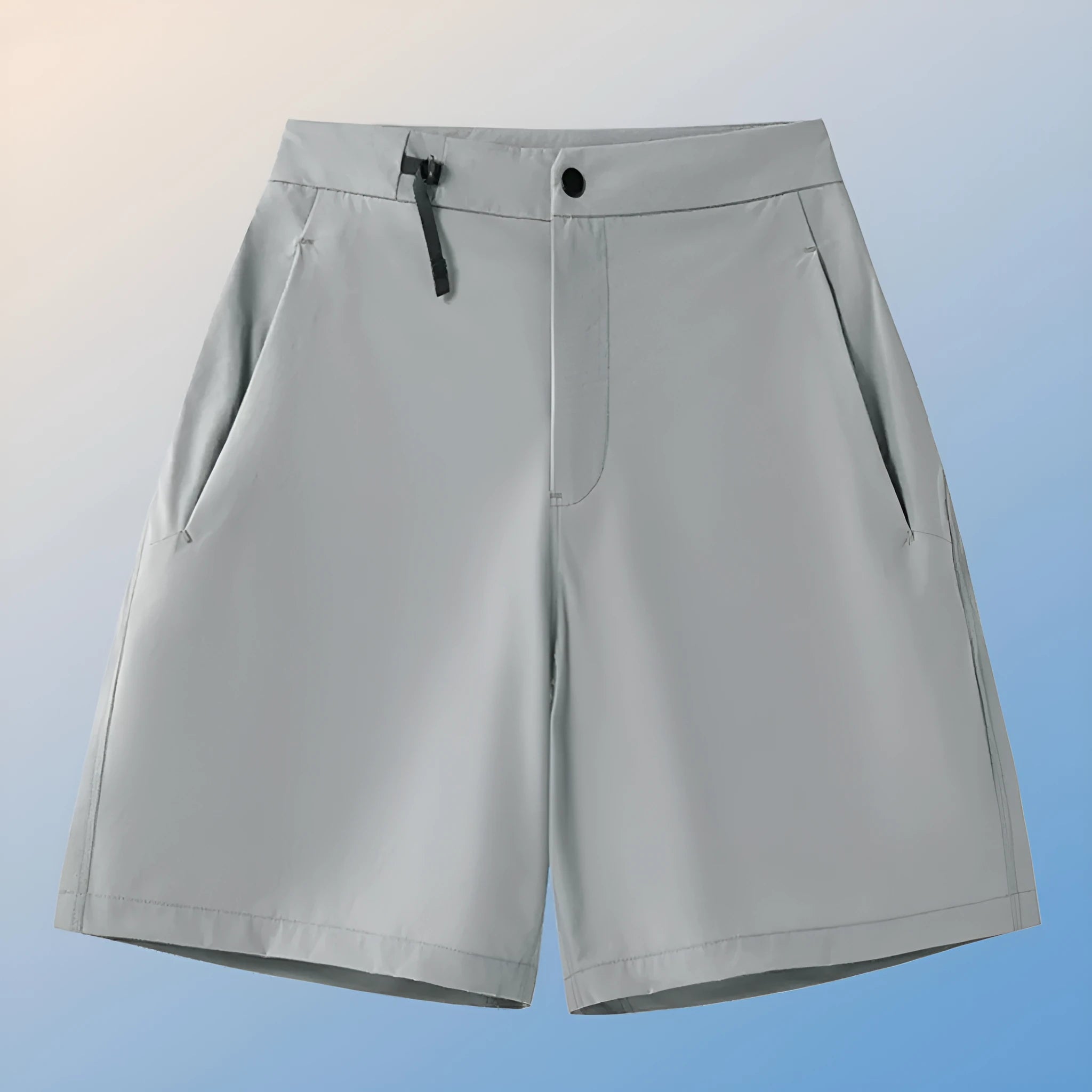 Men's quick-drying sports shorts in Army Green colour with four-sided elastic design