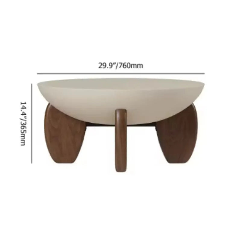 White solid wood coffee table with adjustable height legs and built-in storage compartment