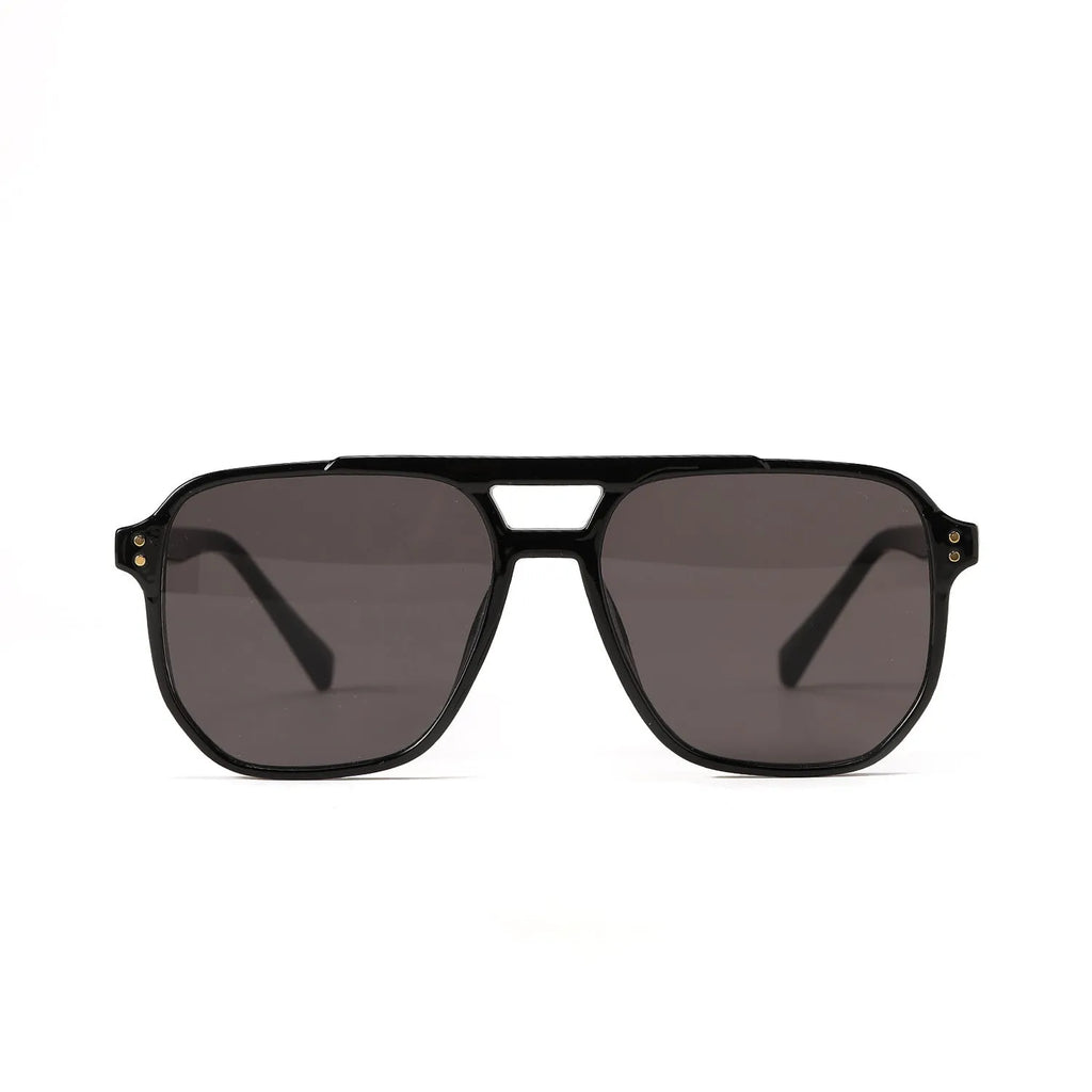 Women's square double beam fashion sunglasses with UV400 protection in multiple colour options