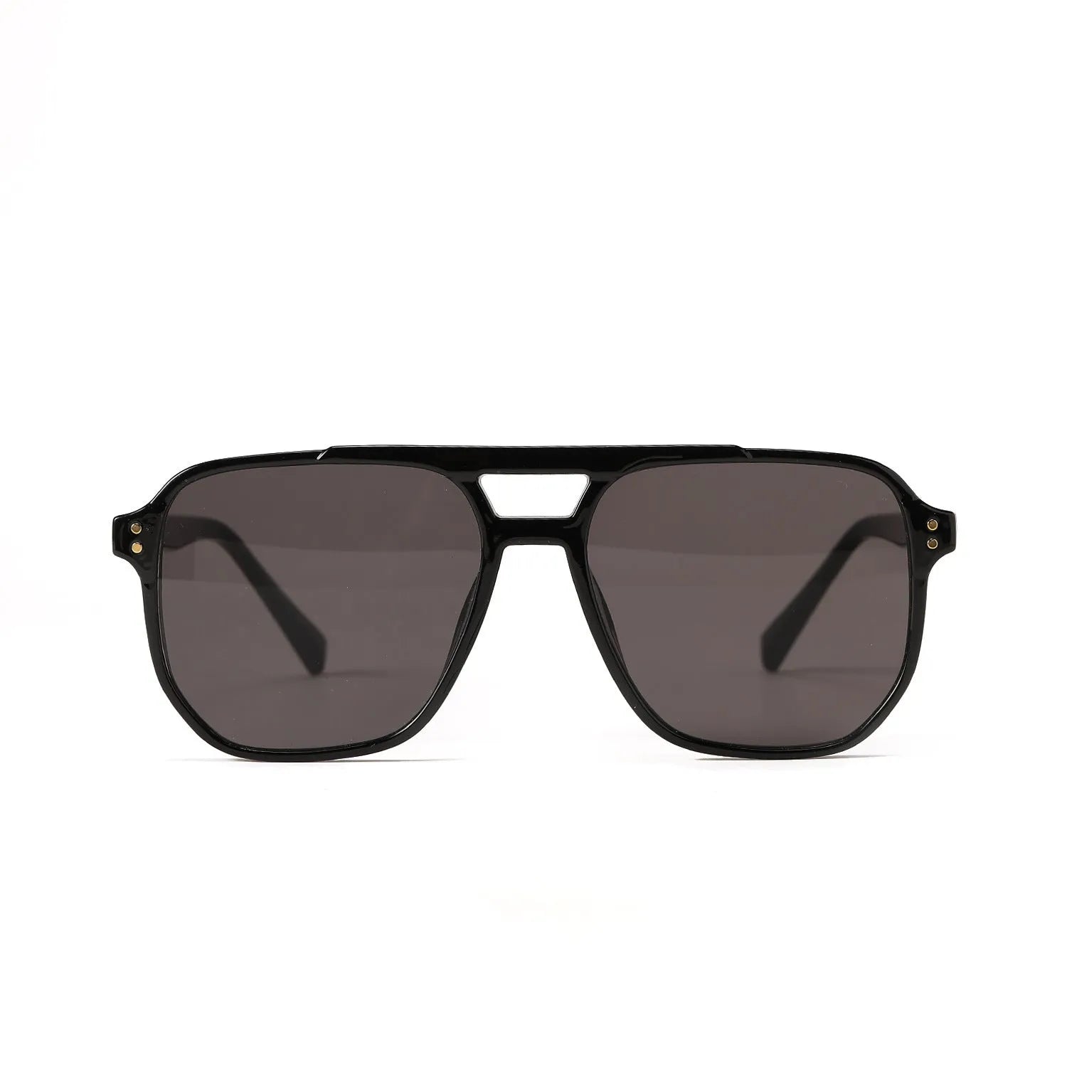 Women's square double beam fashion sunglasses with UV400 protection in multiple colour options