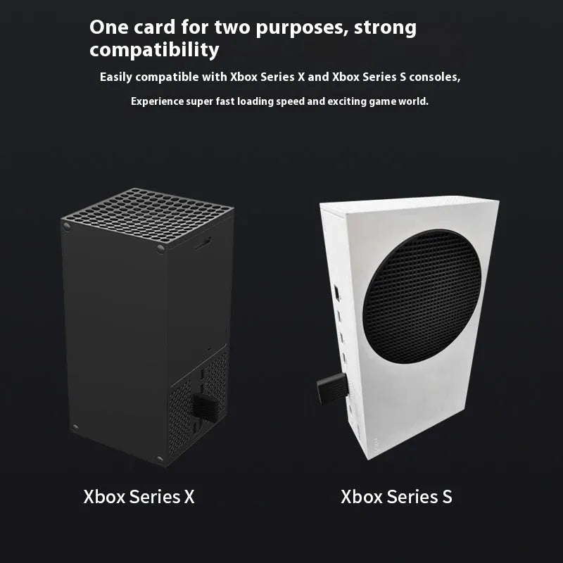 Aluminium Xbox Series X/S hard disk switching box with CFexpress to M.2 SSD interface, screwdriver, and manual.