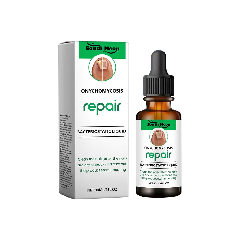 30 ml bottle of nail care nursing solution for gentle daily cleaning.