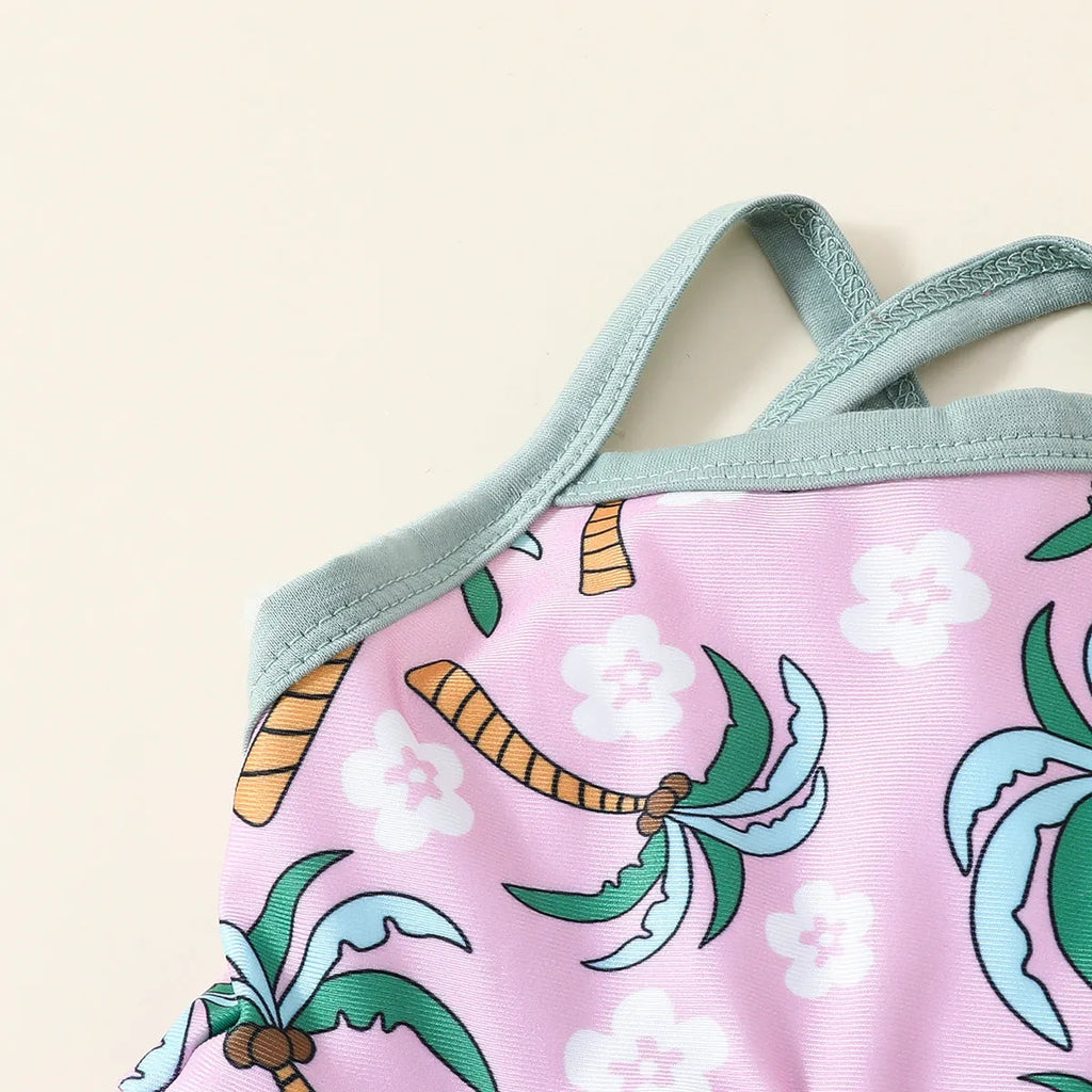 White children's two-piece swimsuit set with top and shorts for age 2-3 years