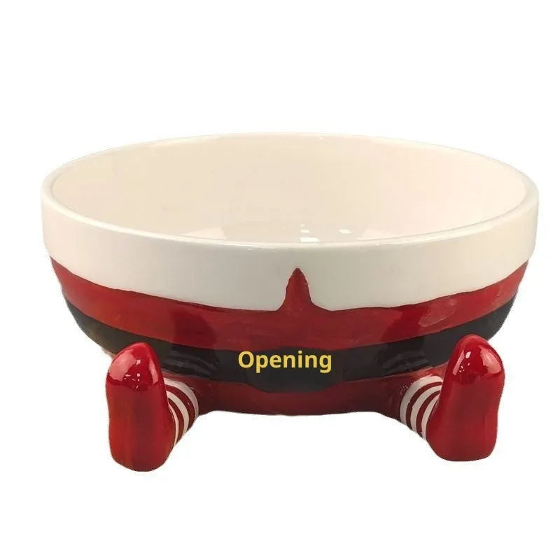 White porcelain creative Christmas ornament fruit plate snack storage tray with modern simplicity design