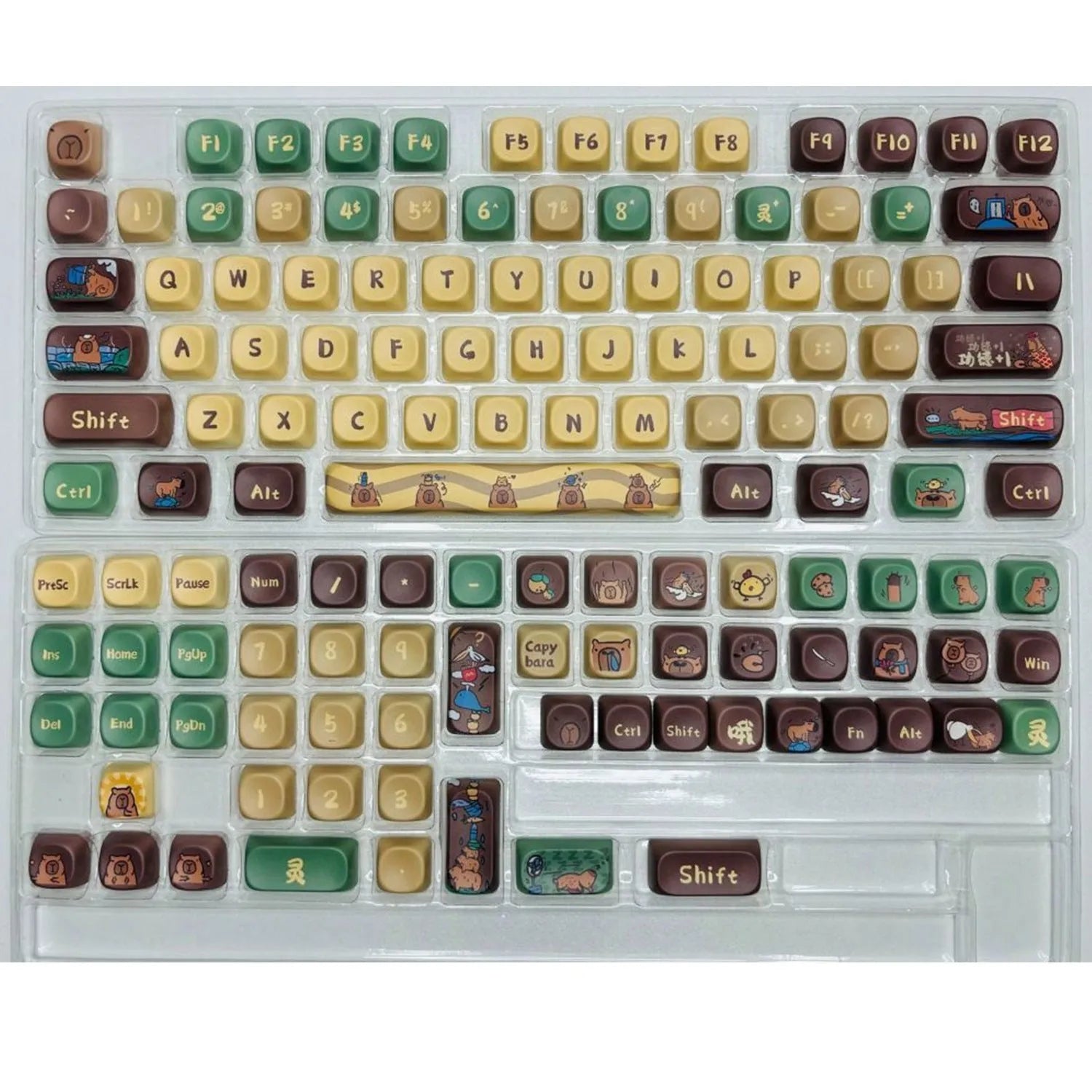 Capabala MOA mechanical keyboard keycap set with 130 ABS keys in Girl-height profile.