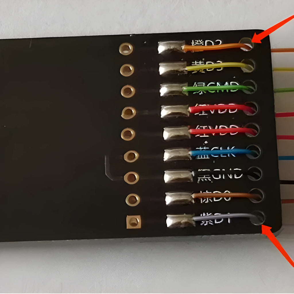 EMMC read/write tool for car audio maintenance with SD card PCB port connector