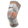 Nylon cycling knee support leg guard set for outdoor exercise, black and gray, size M L XL
