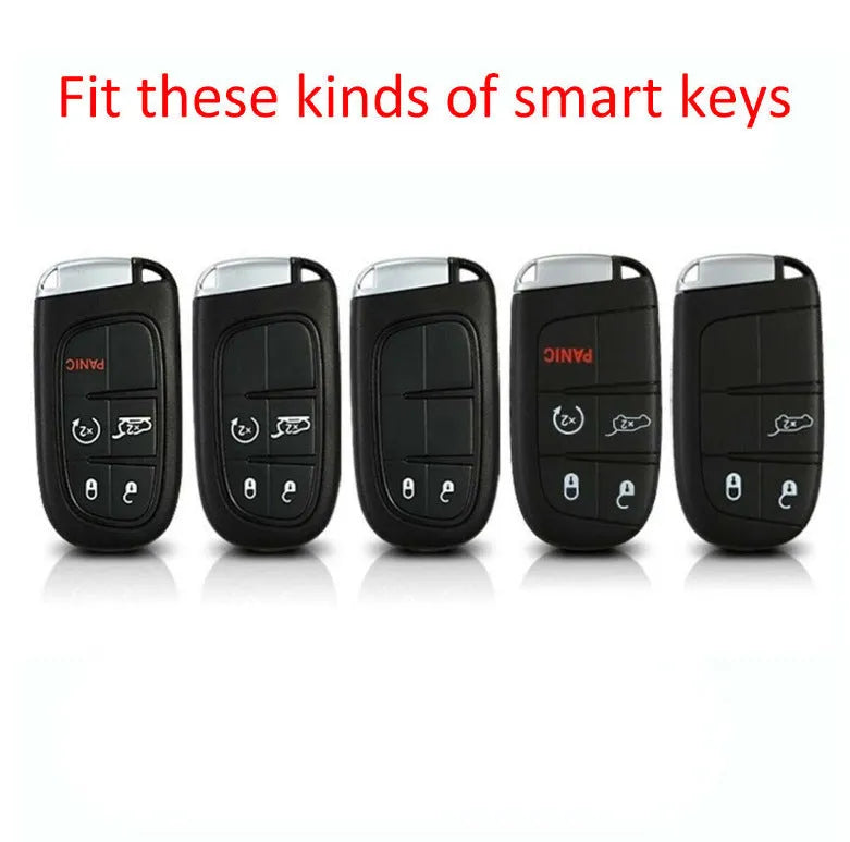 Black silicone protective case for a Dodge Chrysler Fiat car remote key