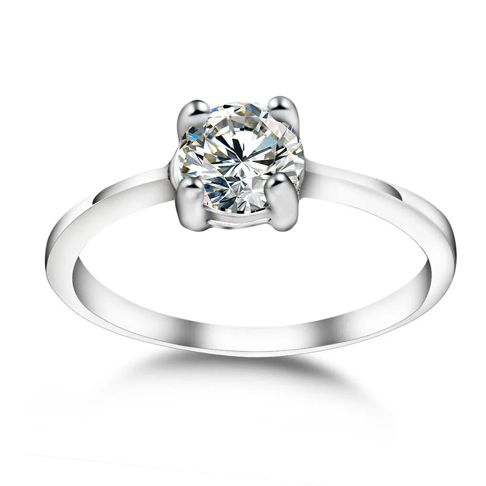Titanium steel wedding ring with inlaid zircon and geometric pattern, steel colour