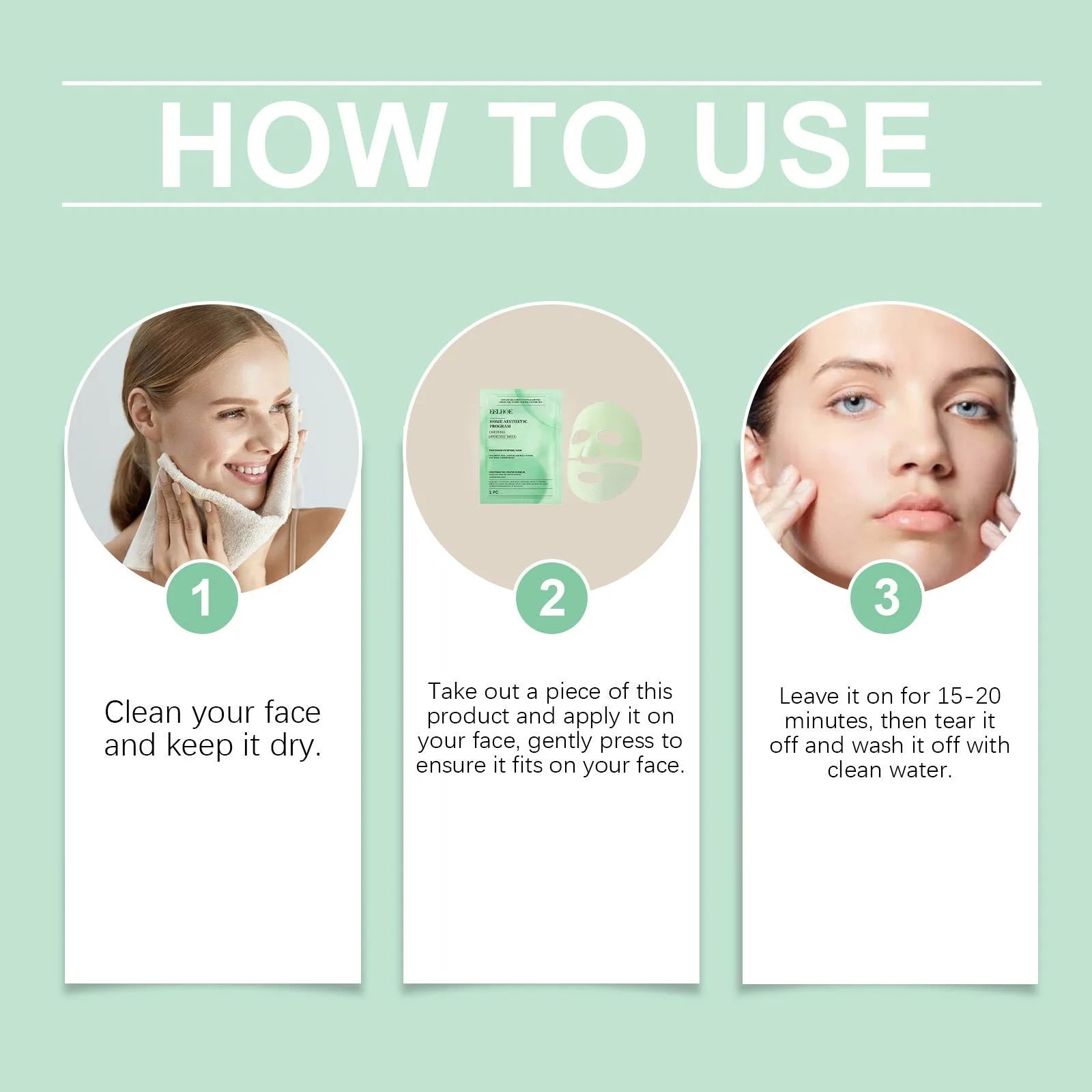 Retinol hydrating face mask with hyaluronic acid and Centella asiatica extract for skincare treatment