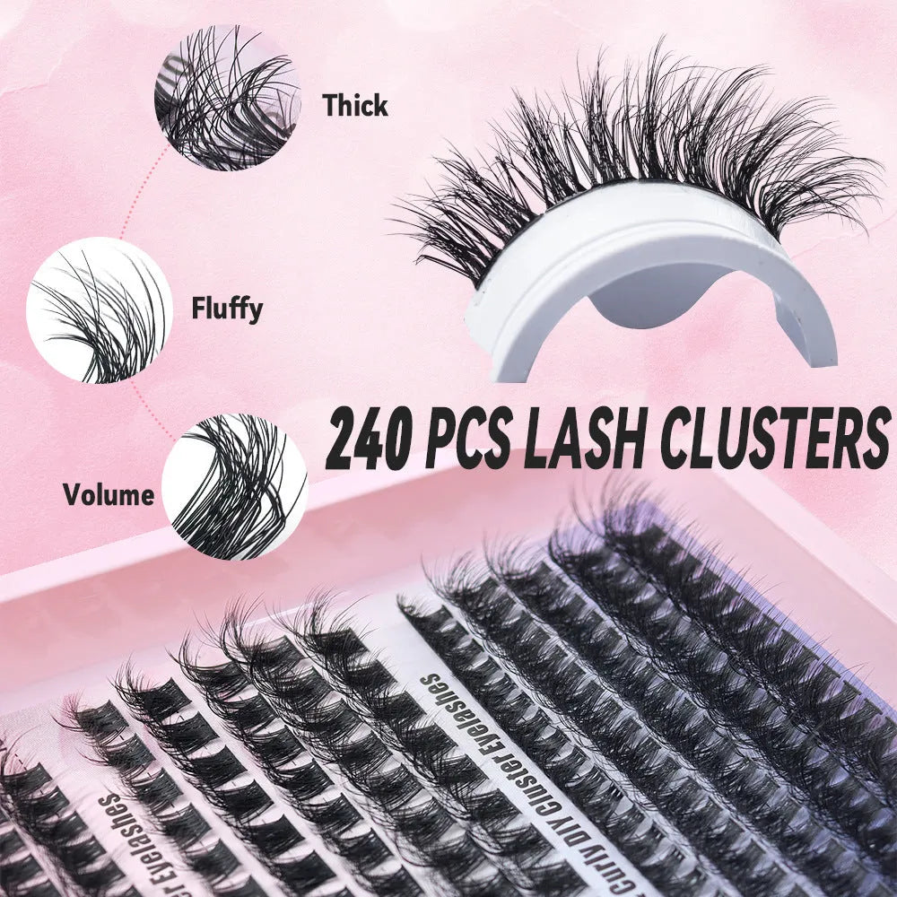 Mixed false eyelash storage case measuring 13.7cm with five specification types
