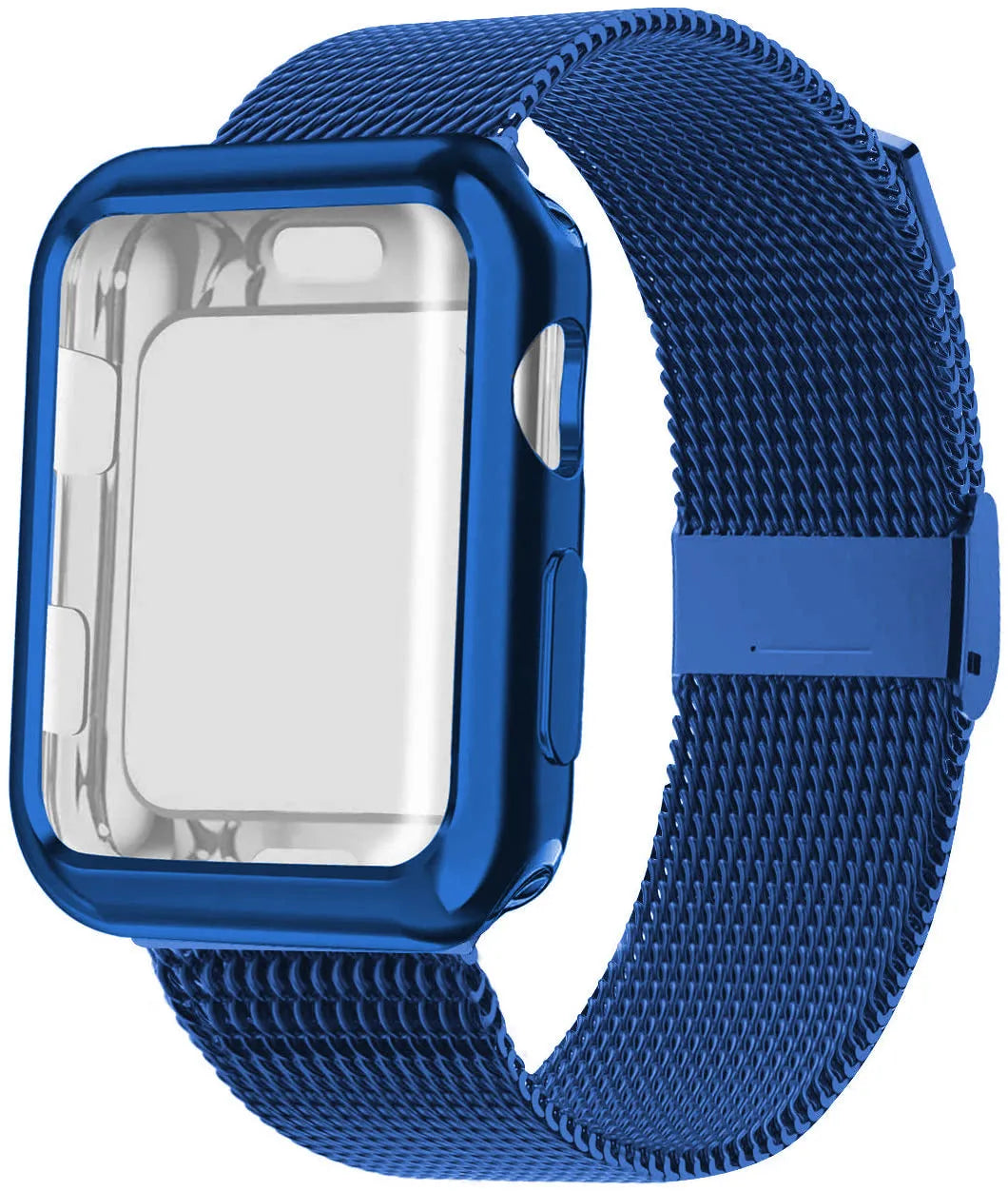 Magnetic Milan metal wrist strap for Apple Watch in multiple colours with matching case.